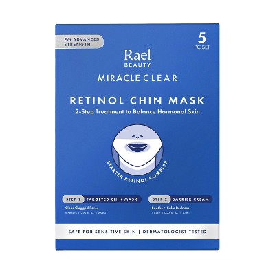 Rael Beauty Miracle Clear Retinol Chin Masks 5ct - New - M2G