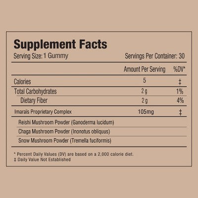 Imarais Beauty Nourish Haircare Gummies Vegan and Sugar-Free 30ct - Imperfect Container - M2G