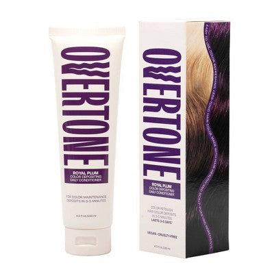 Overtone Royal Plum Daily Conditioner- Semi-Permanent Purple Hair Color 4.5 oz - New - M2G