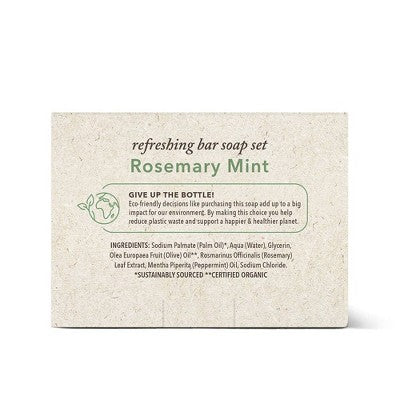 Olivia Care Rosemary Mint Bar Soap Set 5oz/3ct - New - M2G