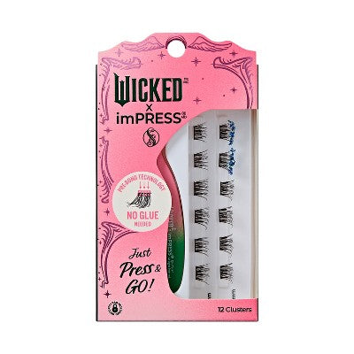 KISS Products Wicked X imPRESS Press-On Self Adhesive False Eyelashes Ozspresso 12ct - New - M2G