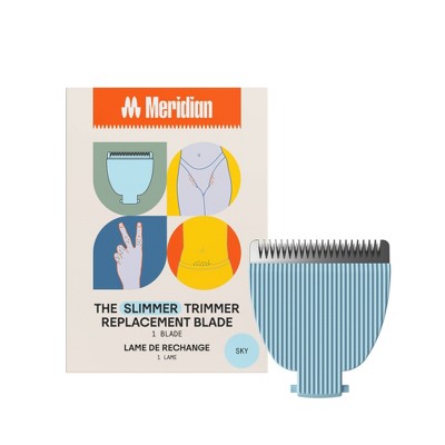 Meridian Slimmer Trimmer Precision Pubic & Body Hair Trimmer Ceramic Blade, Single Replacement Blade Sky Blue - New - M2G