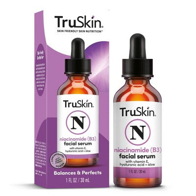 TruSkin Niacinamide Facial Serum with Vitamin E and Hyaluronic Acid 1 fl oz - New - M2G