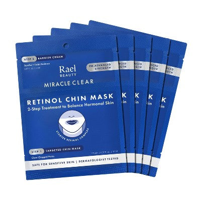 Rael Beauty Miracle Clear Retinol Chin Masks 5ct - New - M2G