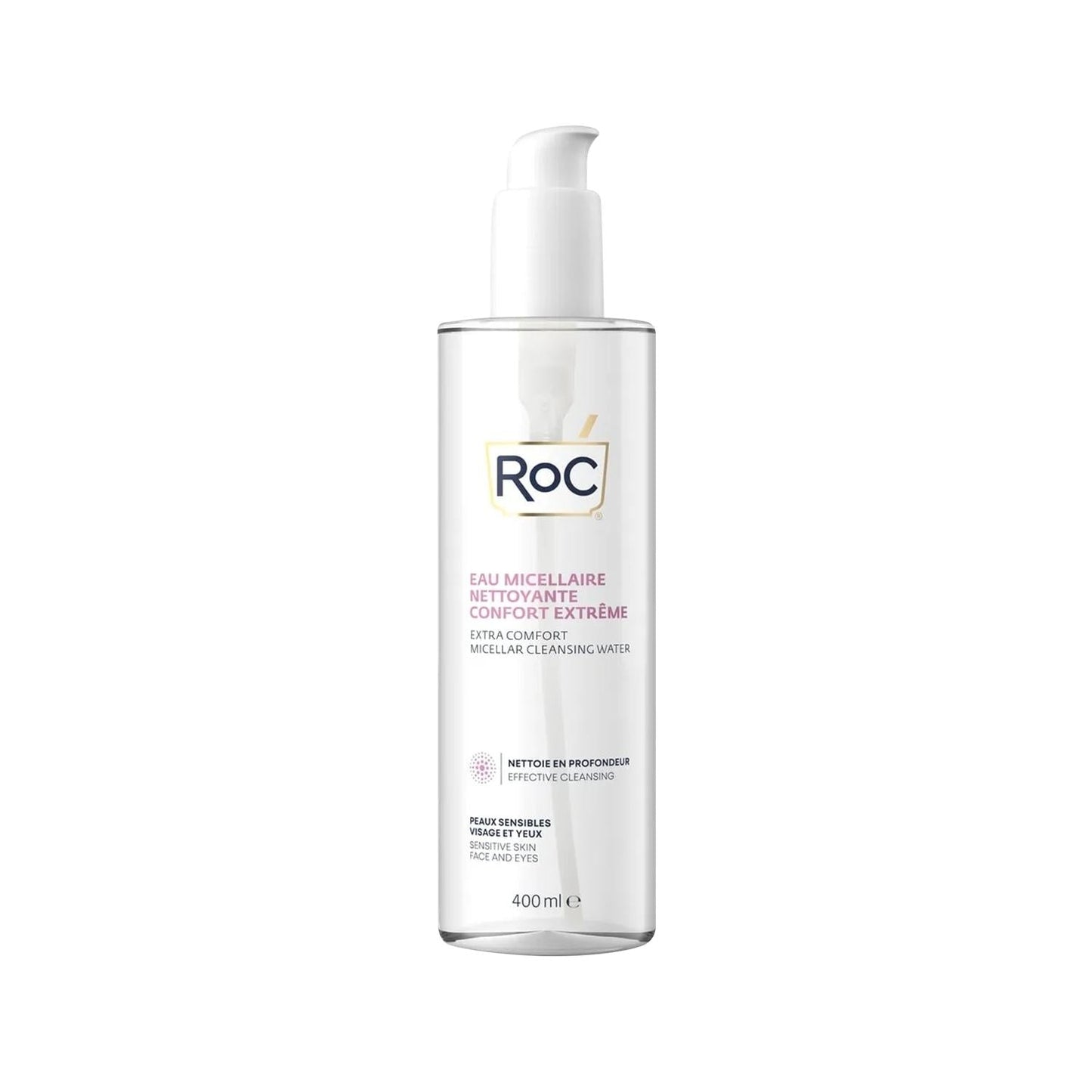RoC Micellar Cleansing Water - Gentle Makeup Remover for Sensitive Skin, 400ml