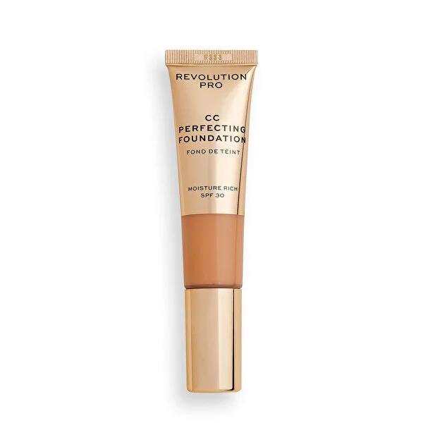 Revolution Pro CC Perfecting Foundation SPF 30 - Anti-Aging Hyaluronic Acid & Collagen Enriched CC Cream for Dry & Combination Skin