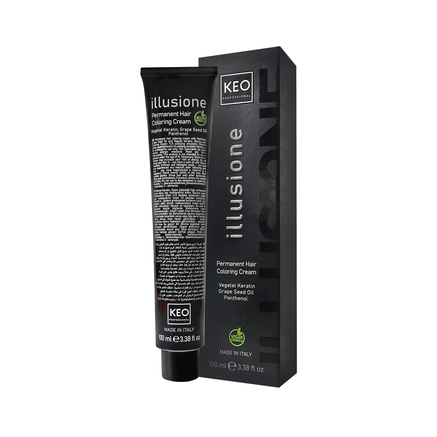 Keo Professional Illusione Hair Dye 100ml - Professional Quality Hair Color for At-Home Use