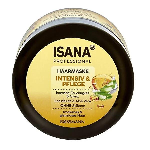 Isana Professional: Hydrating Hair Mask for Dry, Damaged Hair - Vegan, Silicone-Free - Rice Milk, Aloe Vera, Lotus Flower - Intense Moisture & Shine