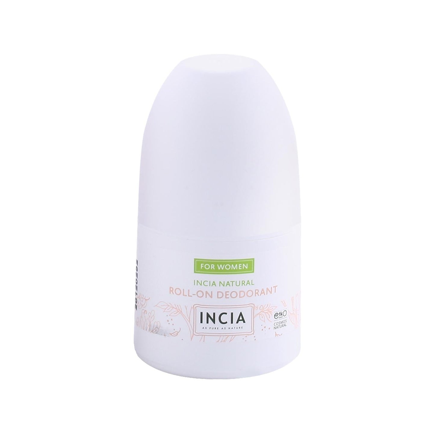 Incia Natural Roll-On Deodorant for Women - Chemical-Free, Non-Sticky, Odor Protection