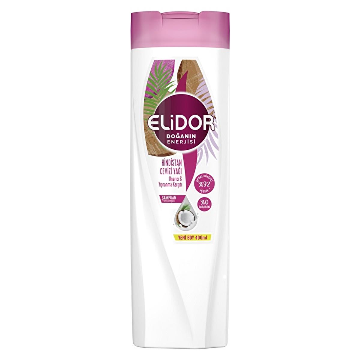 Elidor Coconut Oil Shampoo for Damaged Hair - Nourishing, Repairing & Paraben-Free - 13.53 fl oz
