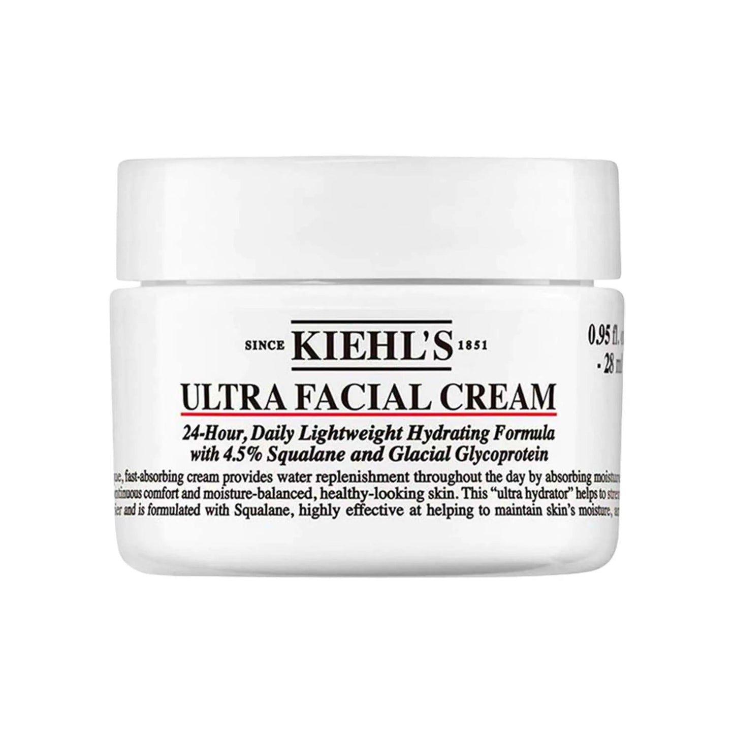 Kiehl's Mini Ultra Facial Refillable Moisturizing Cream - Fragrance-Free, Squalane, 24hr Hydration