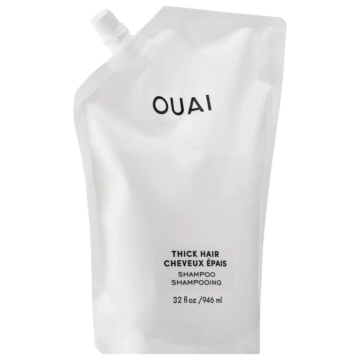 OUAI Thick Hair Shampoo: Moisturizing, Frizz Control, & Strengthening - Sulfate-Free, Color-Safe Formula for Dry, Damaged, Thick Hair