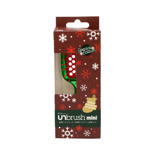 Unbrush Mini Holiday Hair Brush HOLLY - New - M2G