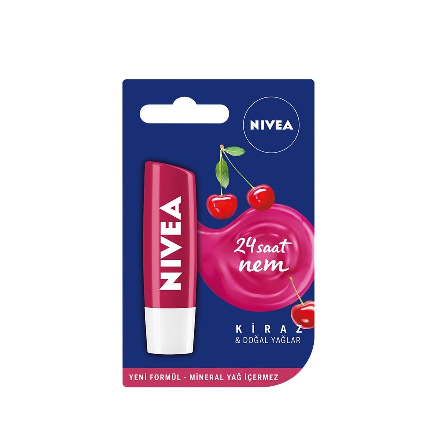 Nivea Cherry Lip Care Cream 4.8g - Moisturizing & Nourishing Lip Balm