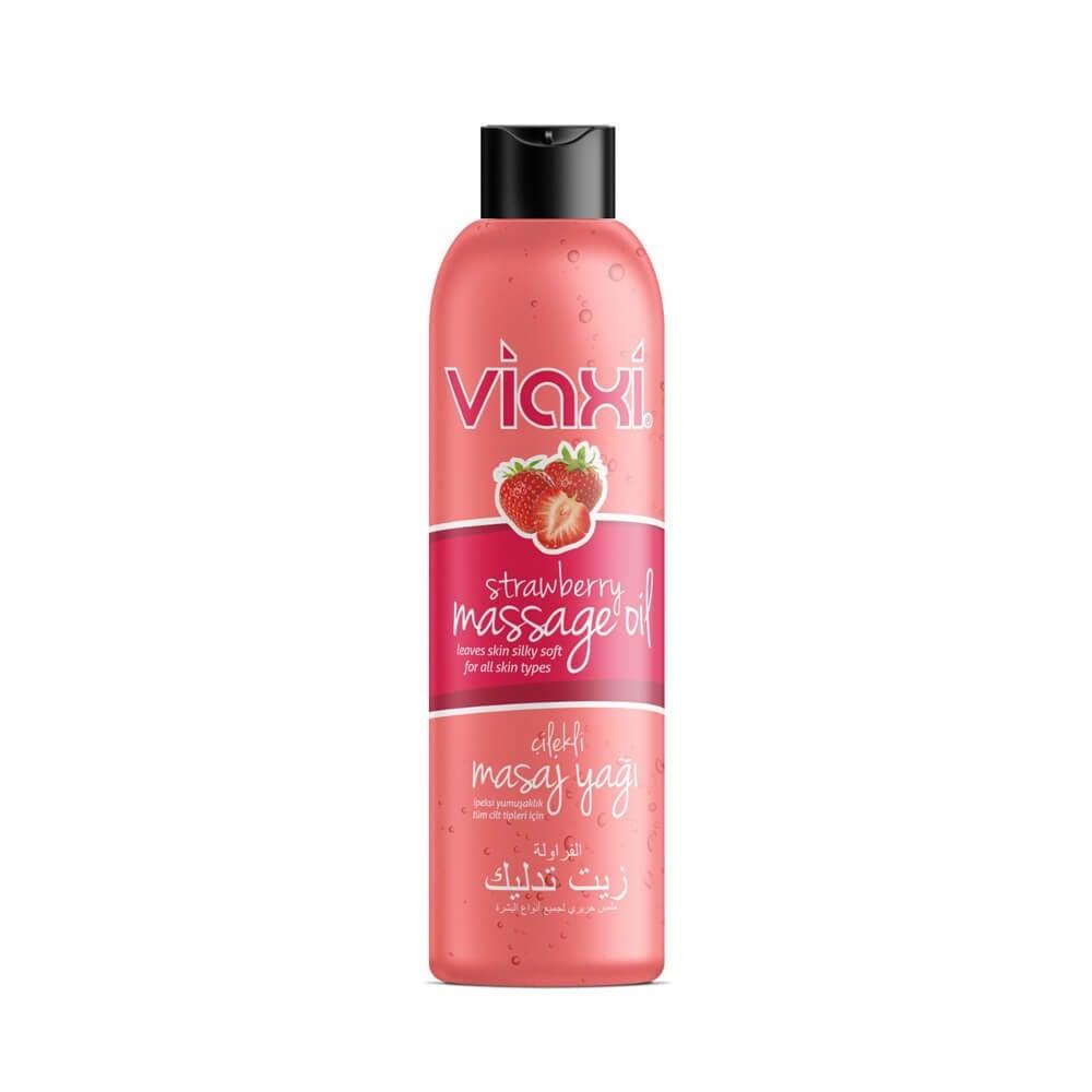 Viaxi Natural Strawberry Scented Massage Oil for Soft Skin - 100% Pure and Luxurious Skincare