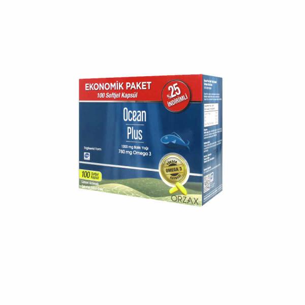 Ocean Plus: Lemon Flavored Omega 3 Fish Oil - 780mg Total Omega-3, High EPA & DHA, 100 Softgels