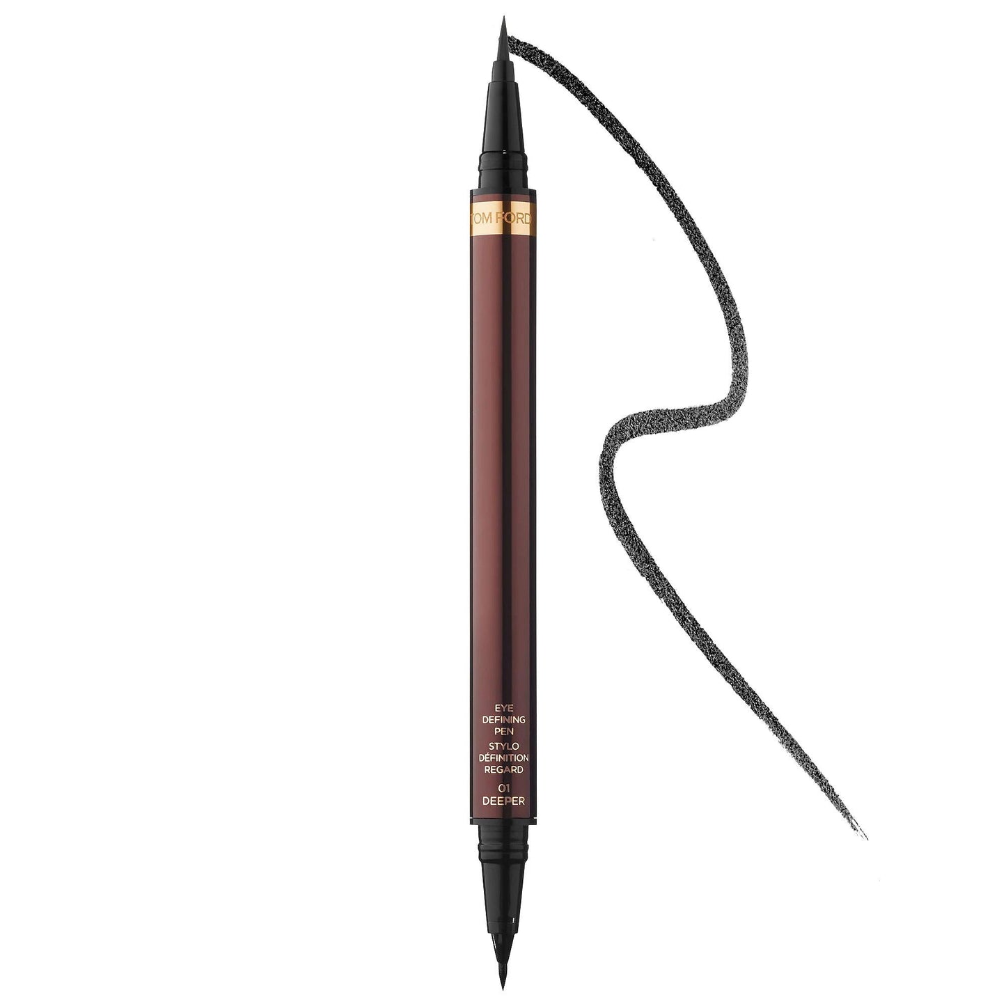 Eye Defining Pen: Dual-Ended Liquid Eyeliner - Create Bold & Precise Lines with Blackest Black, Paraben & Sulfate-Free Formula