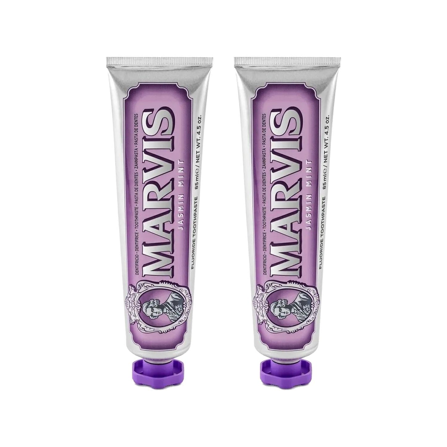 Marvis Premium Jasmin Mint Toothpaste with Xylitol - 2 x 85ml - Refreshing Oral Care
