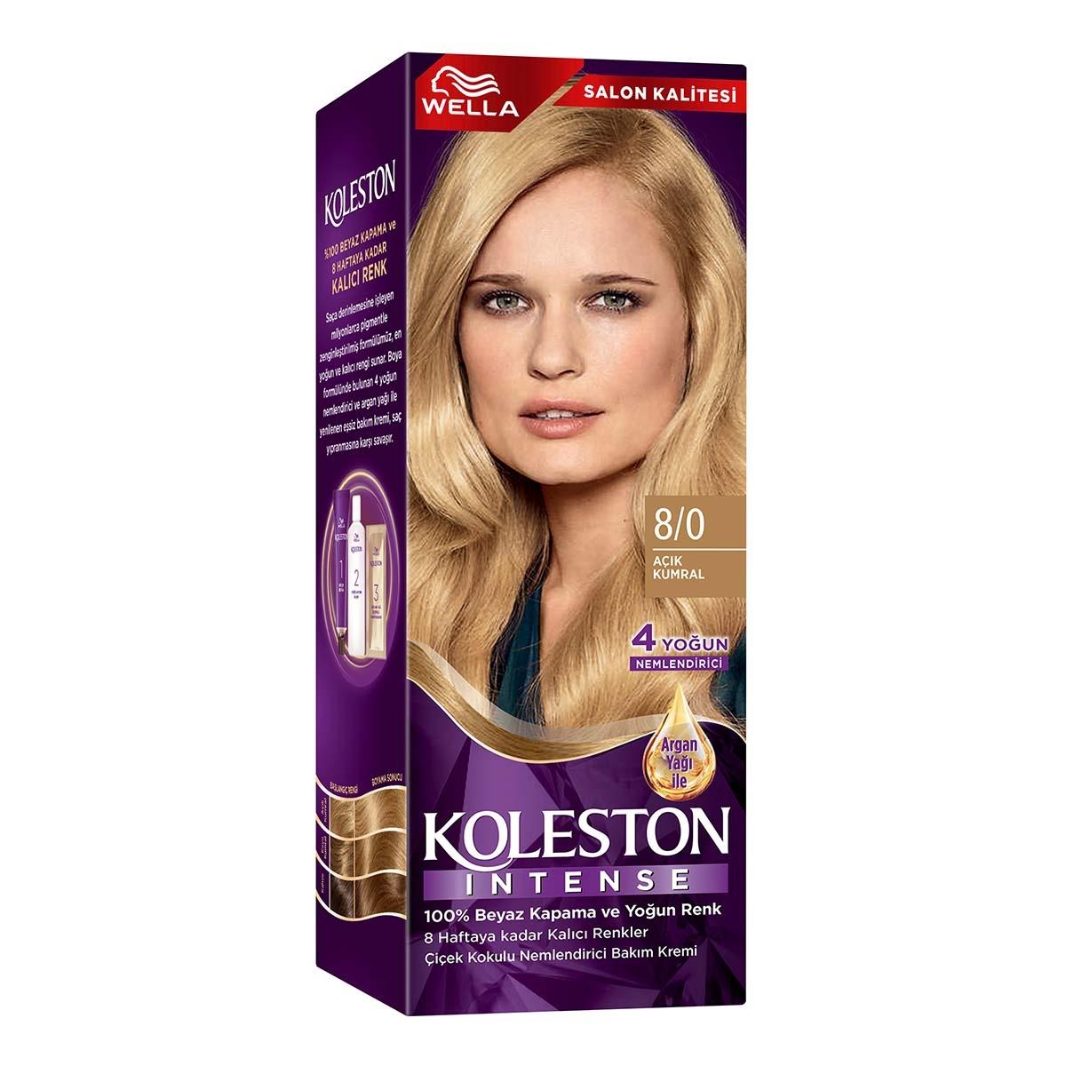 Wella Koleston Intense Hair Dye - Long-Lasting Color with Argan Oil, 100% Grey Coverage