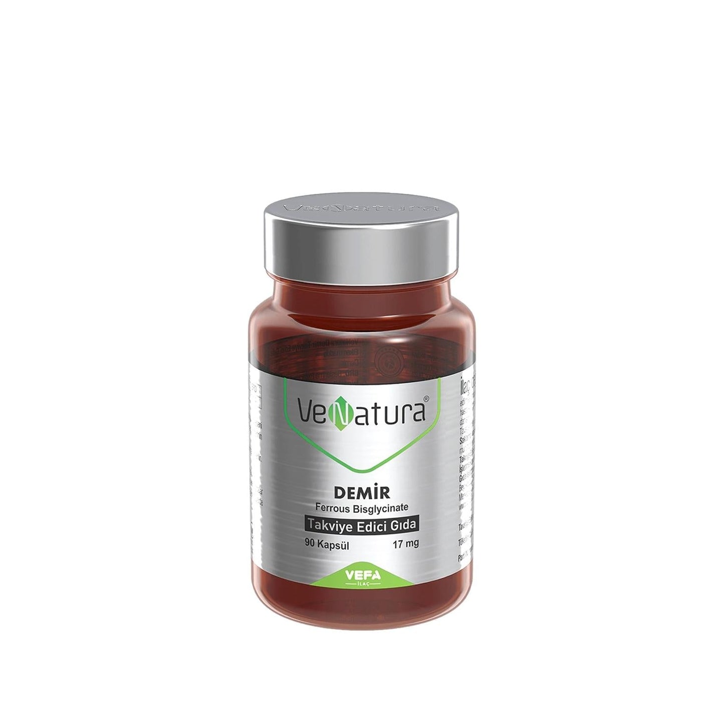 VeNatura Iron Supplement - 90 Capsules for Iron Deficiency Support & Health Nutrition