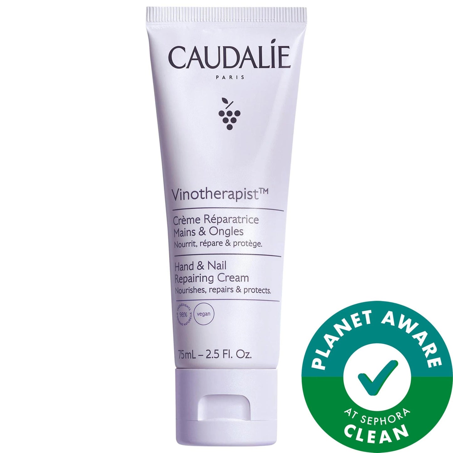 Caudalie Hand and Nail Cream - Vegan, Cruelty-Free Moisturizing Cream for Dry Hands & Nails - Antioxidant-Rich, Paraben-Free Hand Cream