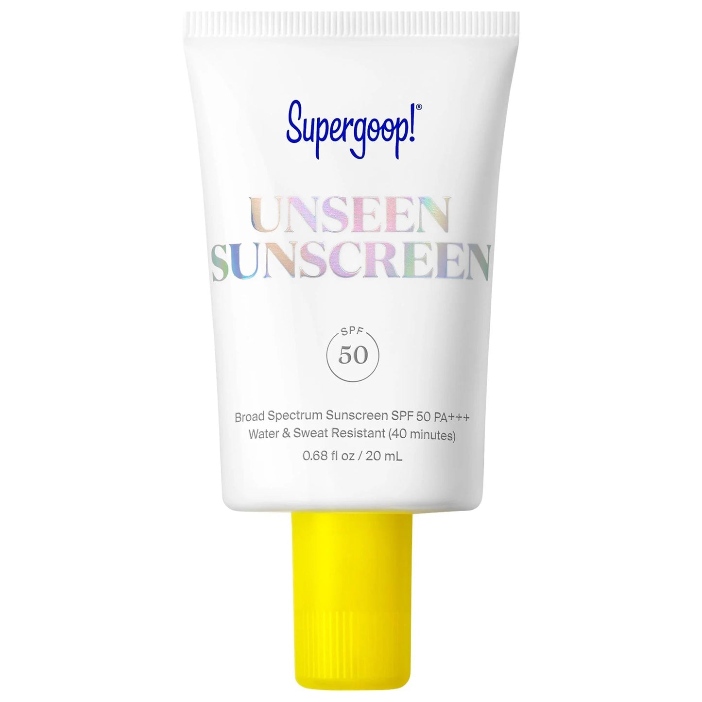 Supergoop. Unseen Sunscreen SPF 50: Invisible, Weightless Sunscreen & Makeup Primer for Face - Broad Spectrum Protection, Vegan & Cruelty-Free