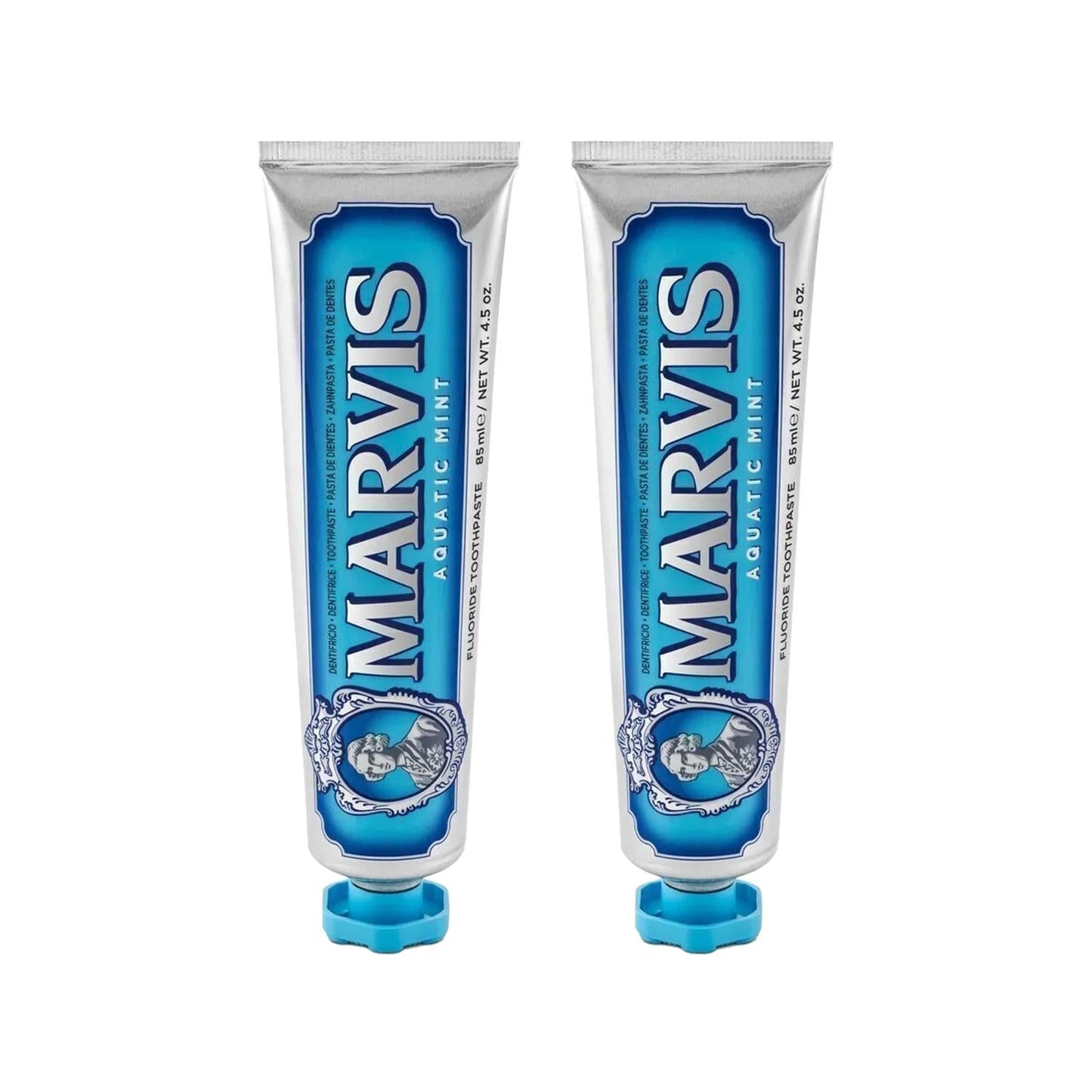 Marvis Aquatic Mint Toothpaste 2-Pack - Premium Oral Care with Refreshing Mint Flavor