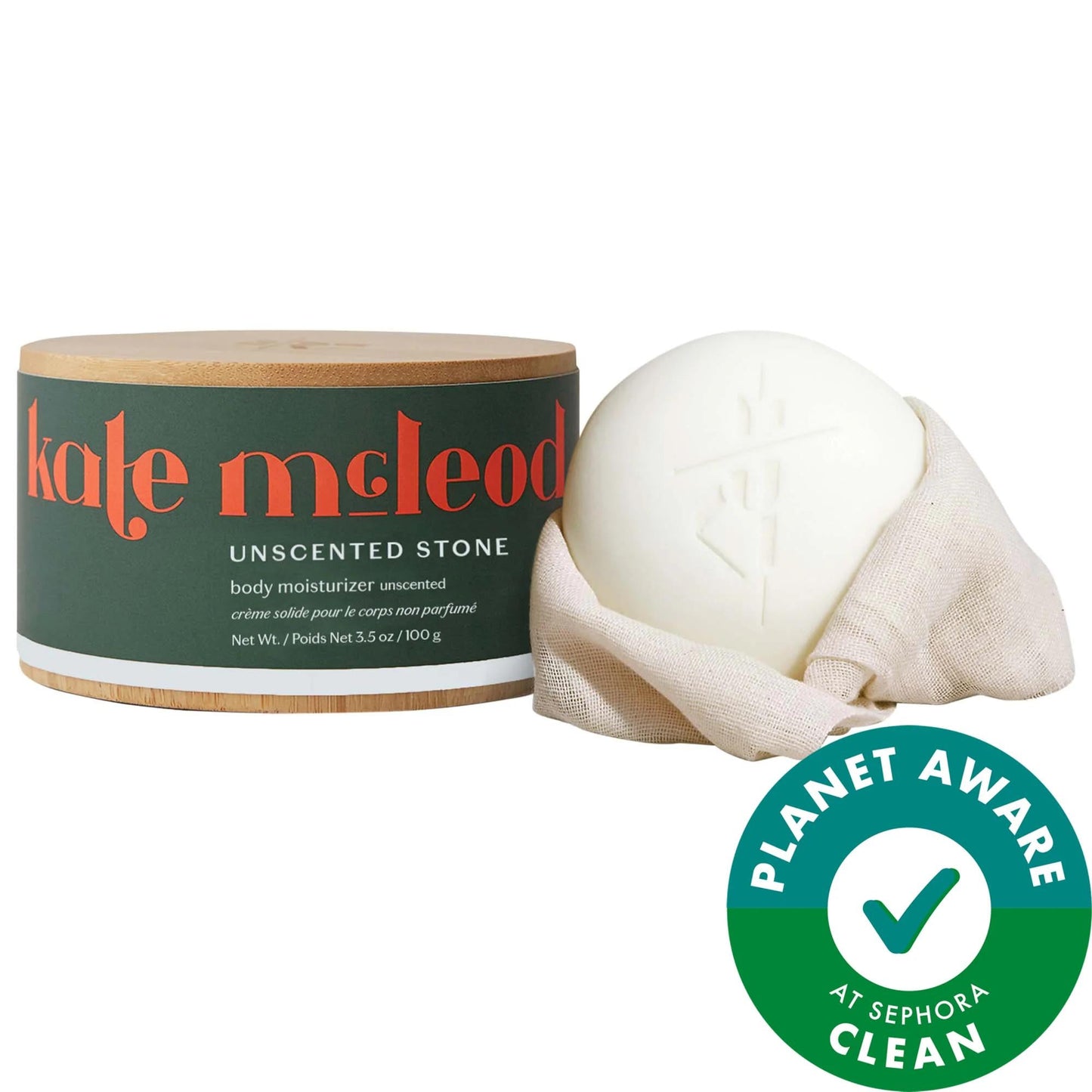 Kate McLeod The Body Stone - Deep Moisturizing Cocoa Butter Lotion Bar for Dry Skin Treatment, Natural Skincare Products