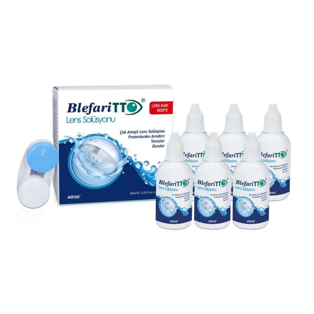 BlefariTTO Contact Lens Solution 6x60ml - Multi-Purpose Lens Care for Hygiene and Comfort