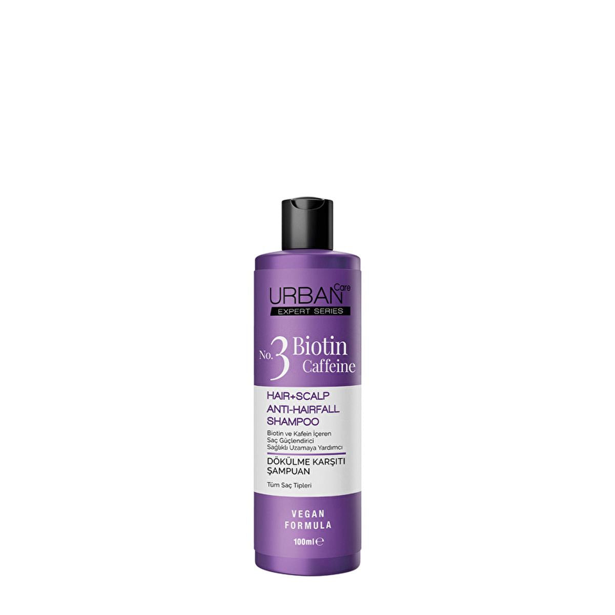 Urban Care Expert Biotin & Caffeine Anti-Hair Loss Shampoo for Women and Men - 3.38 fl oz - Vegan, Cruelty-Free