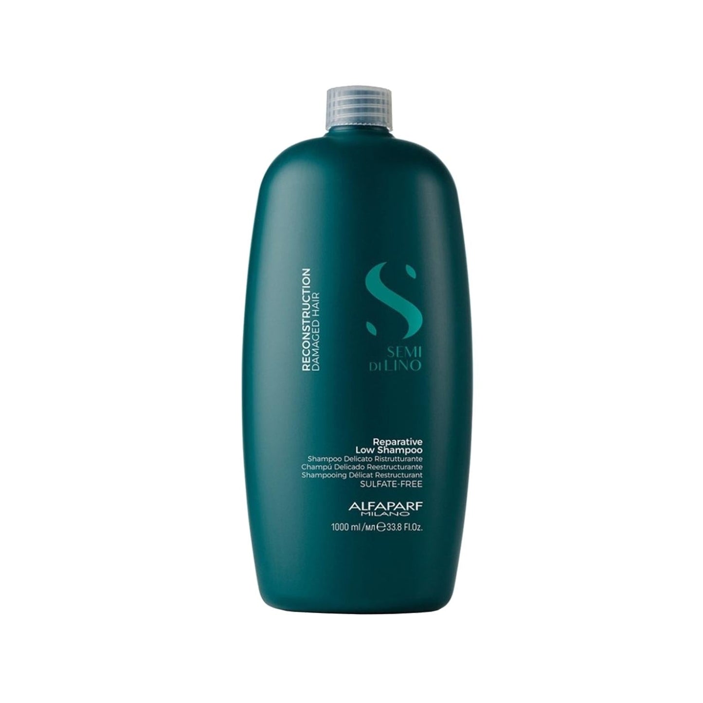 Alfaparf Semi Di Lino Reconstructive Shampoo for Damaged Hair - 1000ml Large Volume, Professional Hair Care