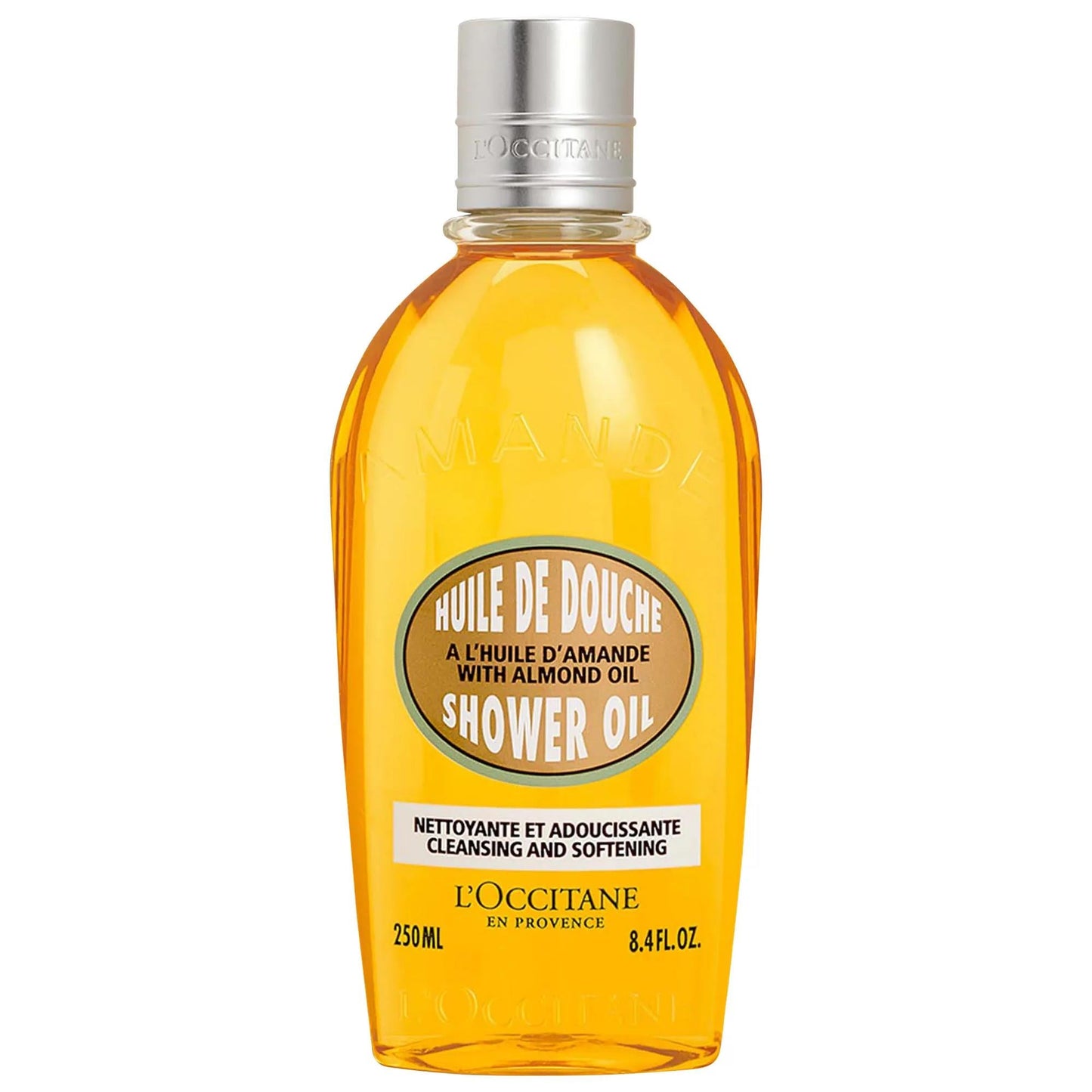 Cleansing And Softening Refillable Shower Oil With Almond Oil - Moisturizing Body Cleanser for Dry Skin