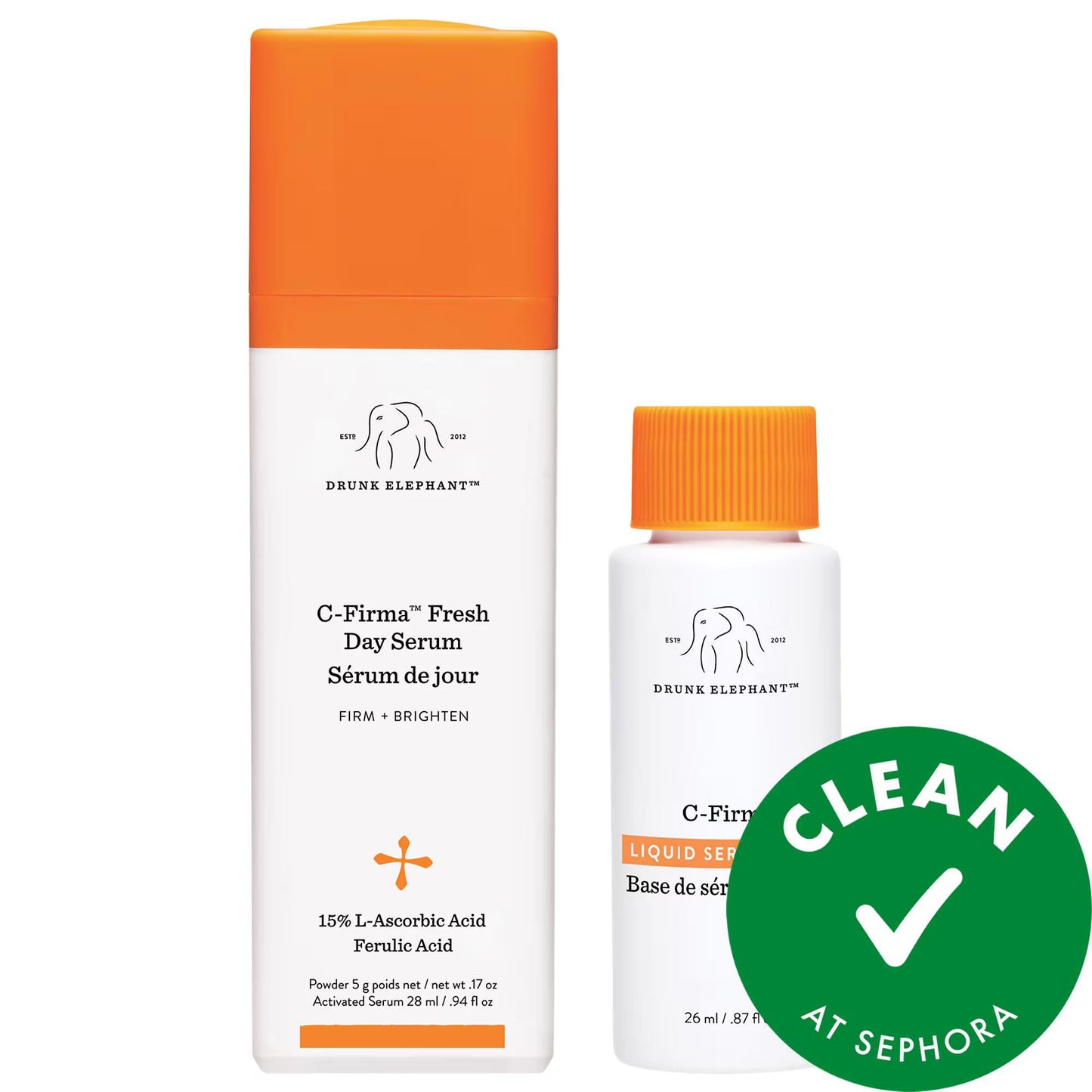 Drunk Elephant C-Firma Fresh Vitamin-C Day Serum - Anti-Aging, Brightening, Vegan & Cruelty-Free