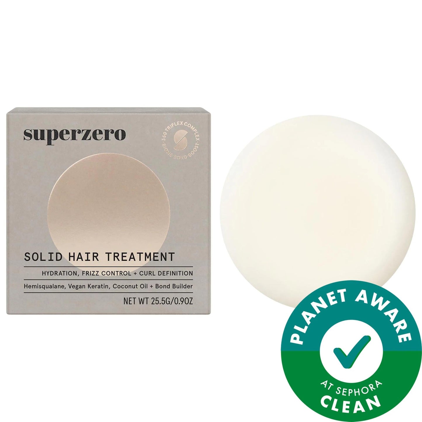 Instant Shine & Anti Frizz Hair Serum Treatment Bar - Vegan, Gluten-Free, Cruelty-Free | Enhances Smoothness & Shine