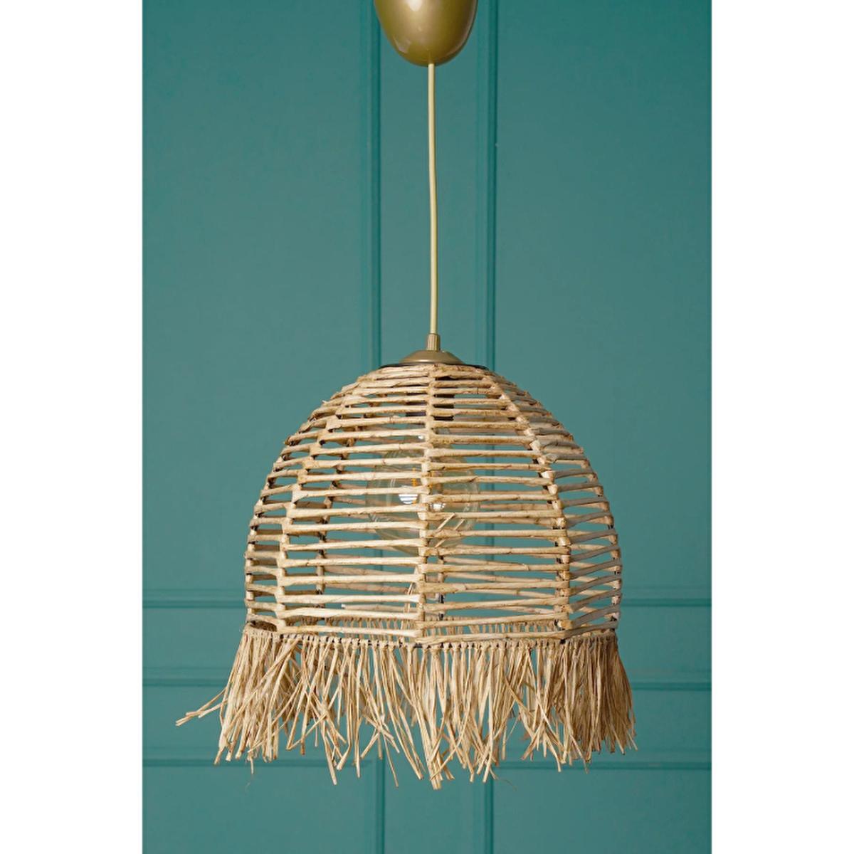 HMY Design Handmade Natural Avize Lamp - Unique Decorative Lighting with E27 LED Bulb Compatibility