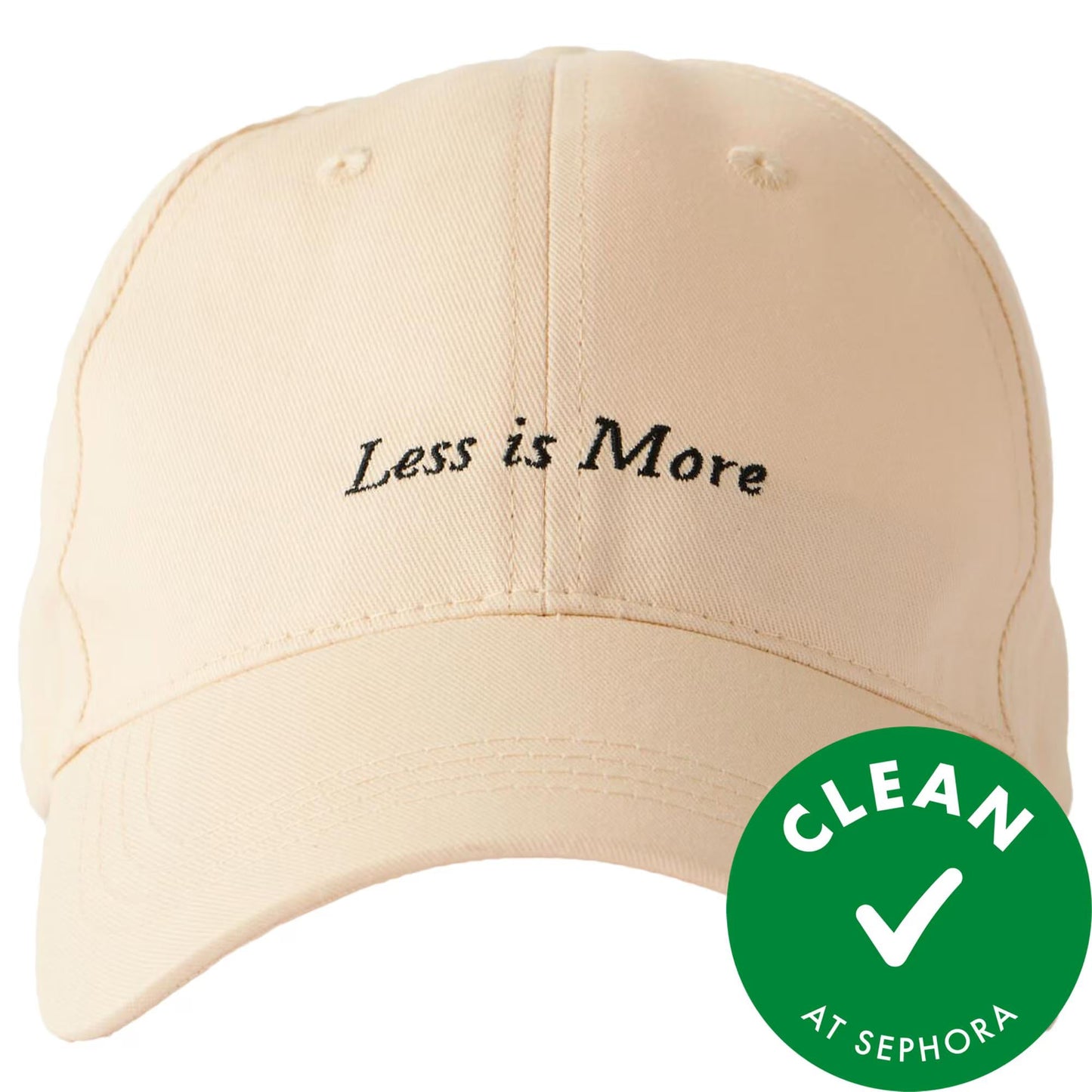 MERIT 'Less is More' Baseball Cap: 100% Cotton, Adjustable, Embroidered, Minimalist Style, Beige Cotton Hat