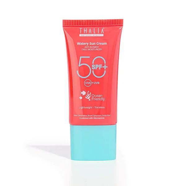 Thalia 50 SPF Water-Based Sunscreen with New Generation Hybrid Filter - Reef Safe, Non-Greasy, Moisturizing