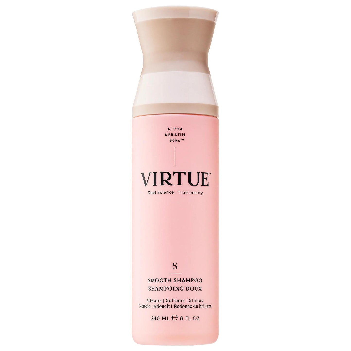 Virtue Smooth Shampoo: Frizz Control & Keratin Repair for Coarse, Textured Hair - Sulfate-Free, Vegan Smoothing Shampoo
