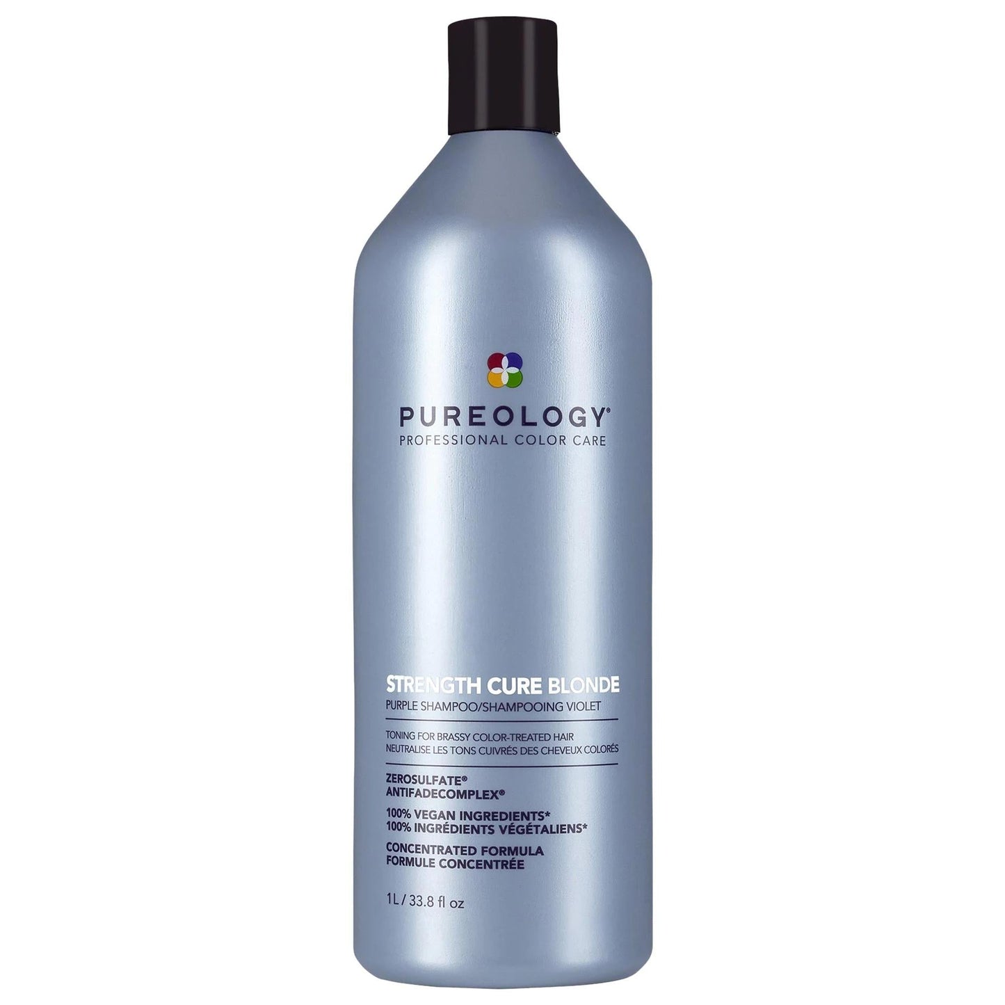 Strength Cure Blonde Purple Shampoo - Sulfate-Free, Vegan Toning Shampoo for Brassy Hair