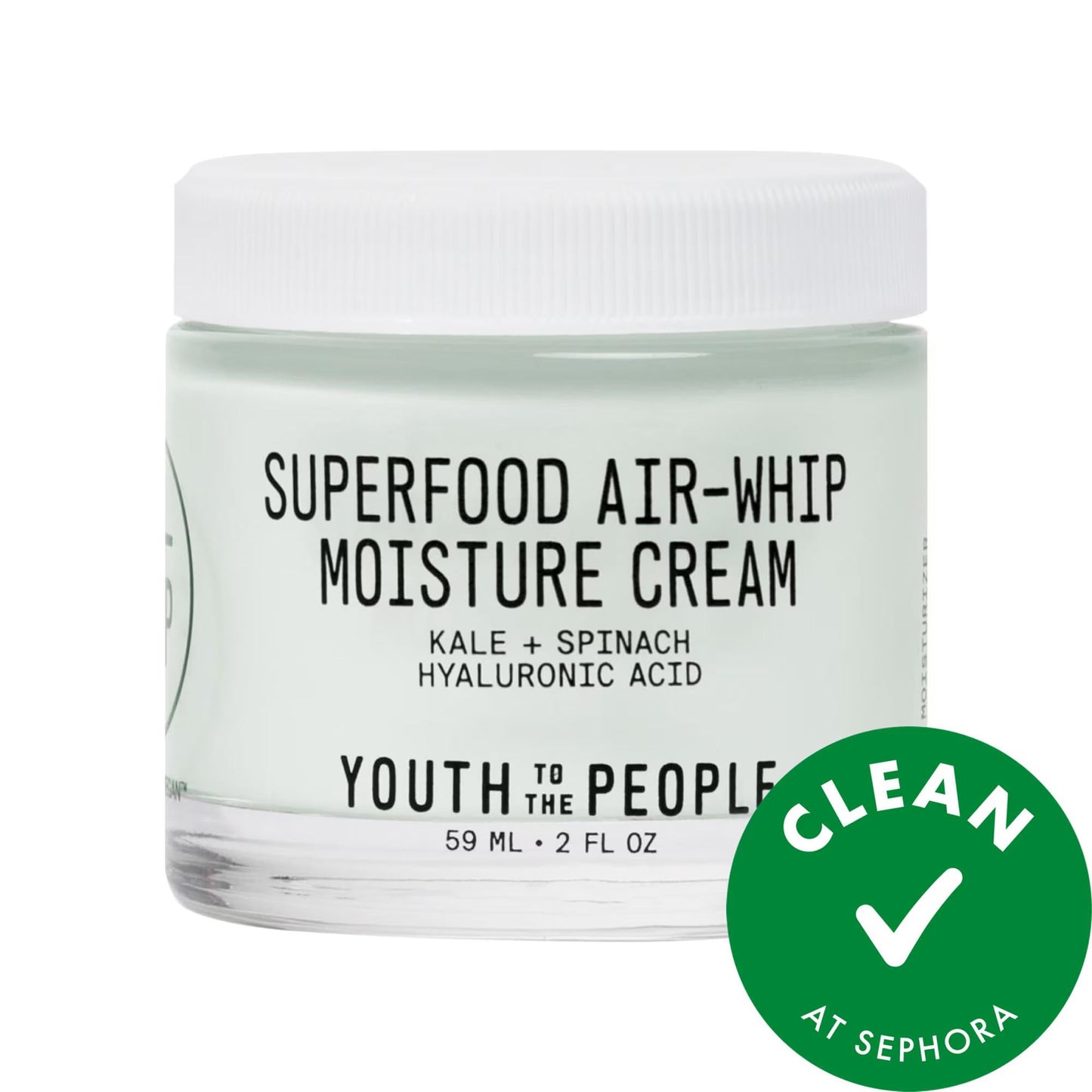 Superfood - Lightweight Air-Whip Face Moisturizer with Hyaluronic Acid, Vegan & Cruelty-Free, 48H Hydration