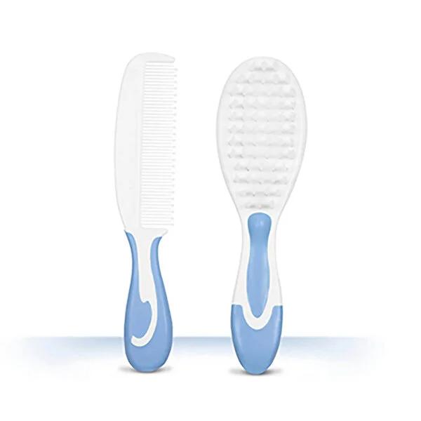 Wee Baby Gentle Hair Brush and Comb Set for Newborns Ð Scalp Massage, Safe Rounded Tips, Perfect for Delicate Hair Care
