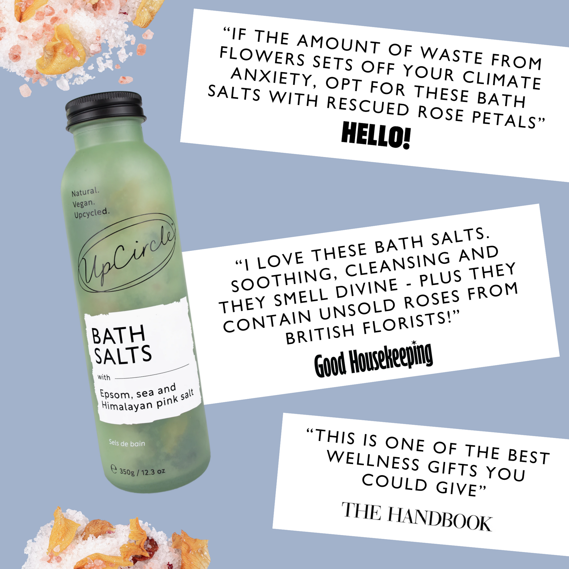Bath Salts with Epsom, Sea and Himalayan Pink Salt - M2G