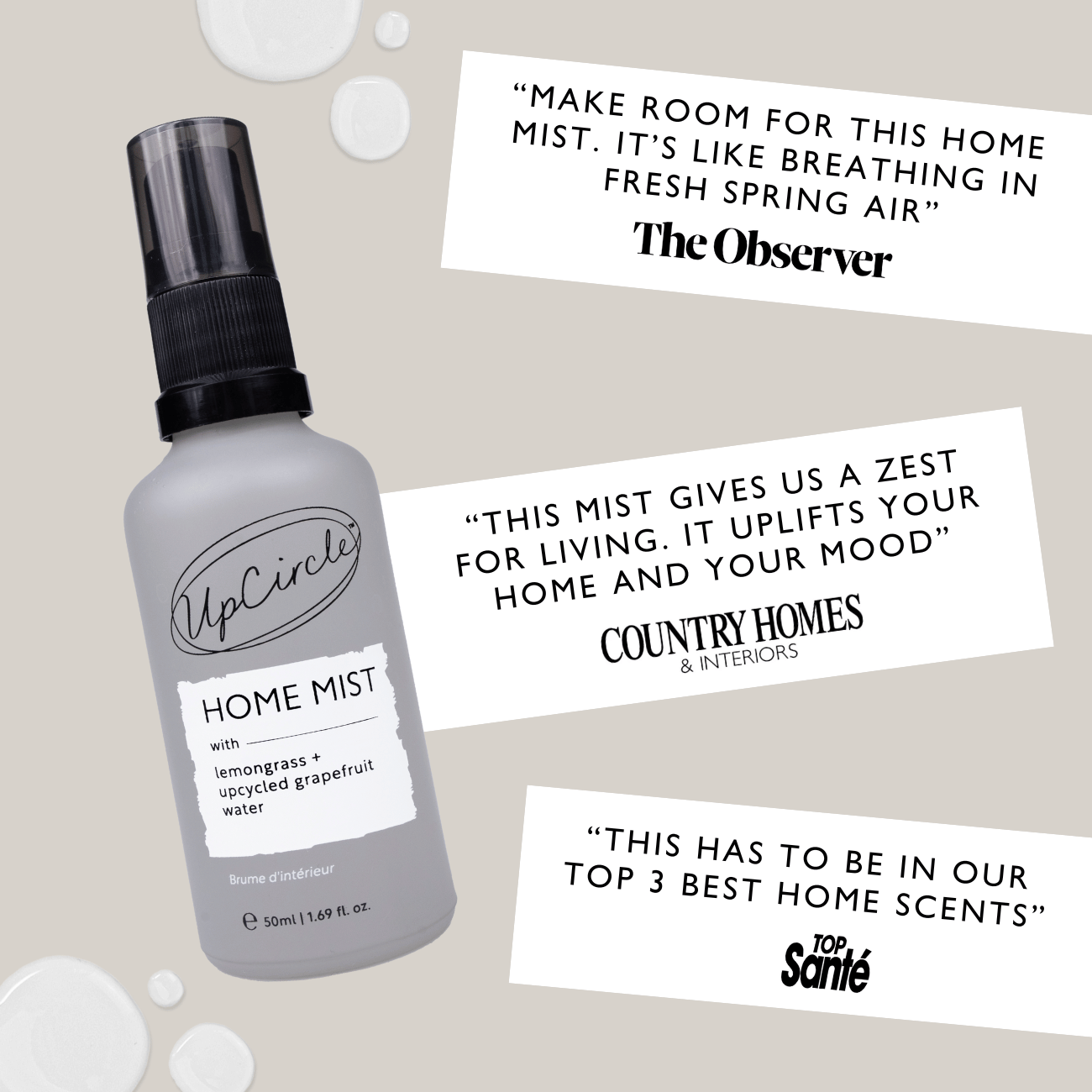 Home Mist with Lemongrass + Grapefruit - M2G