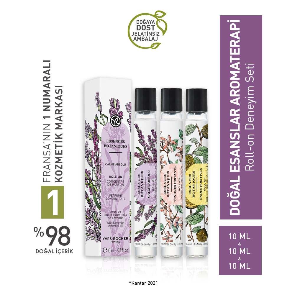 Natural Essences Aromatherapy Roll-On Experience Set - Natural Stress Relief & Mood Enhancement with Lavender, Lemon & Neroli