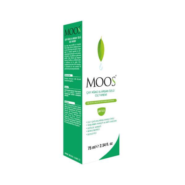 Moos Tea Tree and Argan Oil Skin Cream 75ml - Natural Moisturizer for Dry Skin