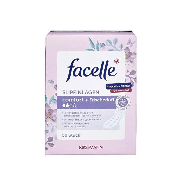 Facelle Daily Pads Normal, Fresh Scent 50 Count - Breathable Fabric, Odor Control, Comfortable Sanitary Pads for Women