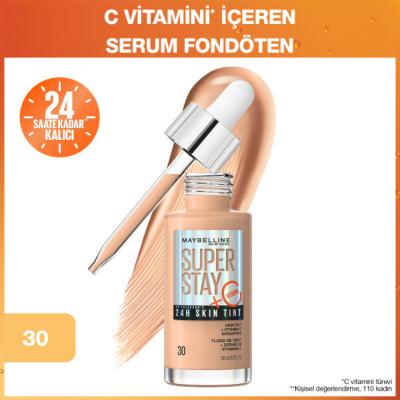 Maybelline New York Super Stay Skin Tint Foundation Makeup - Lightweight, 24 Hour Wear, Vitamin C Enriched