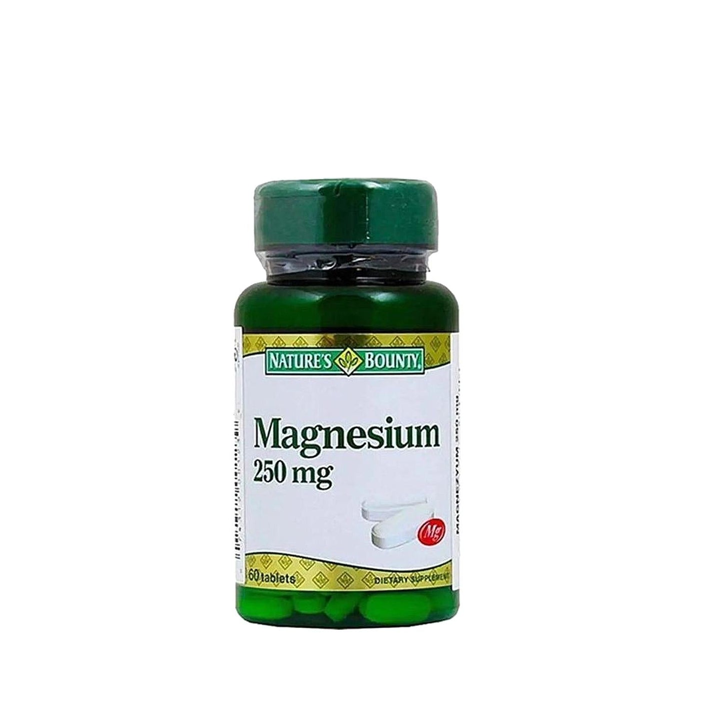 Nature's Bounty Magnesium Supplement 250 mg - 60 Tablets for Overall Health & Wellness