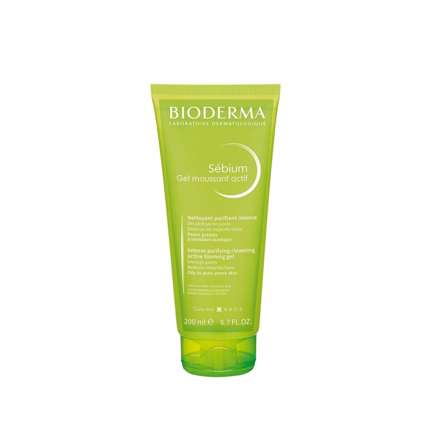 Bioderma Sebium Foaming Gel Active: Oil Control & Acne Defense - Gentle, Hypoallergenic Face Wash for Oily & Acne-Prone Skin (6.76 fl oz)