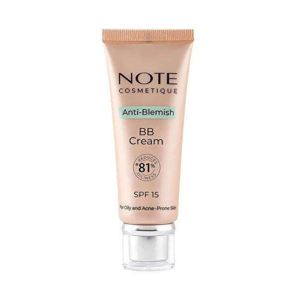 Note Anti Blemish BB Cream - Medium Beige, Matte Finish, Anti-Acne, Blue Light Protection